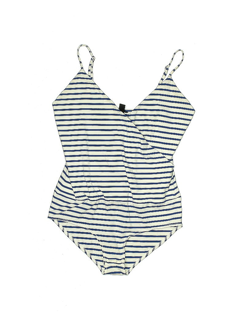 J.Crew Stripes Multi Color White One Piece Swimsuit Size XS 75 off