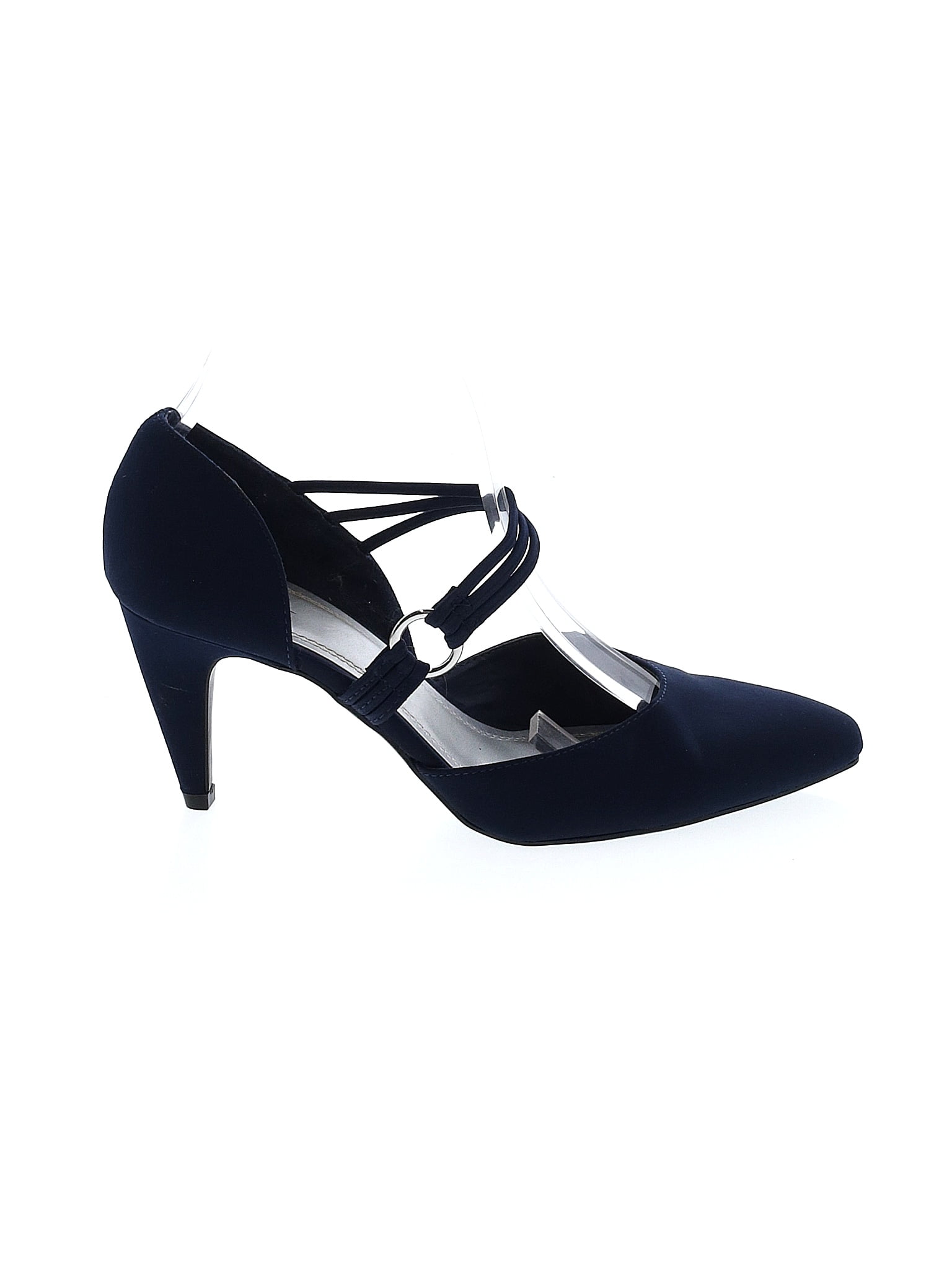 Impo Solid Navy Blue Heels Size 8 1/2 60 off thredUP