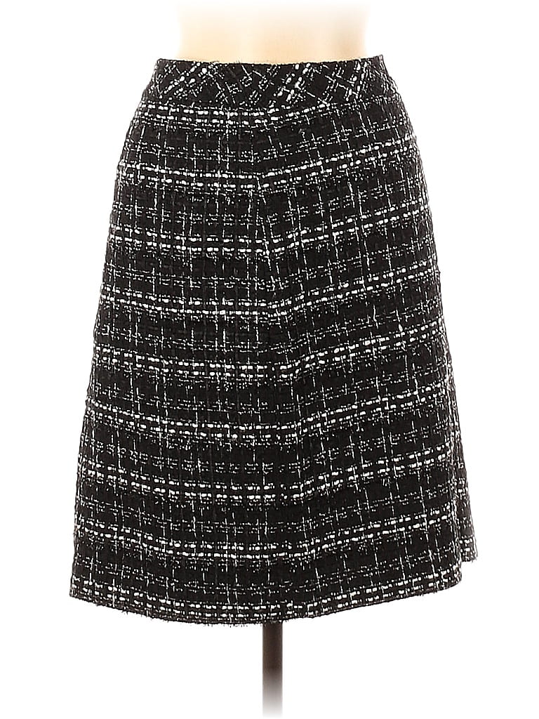 Jones New York Collection Plaid Tweed Black Casual Skirt Size 8 - photo 1