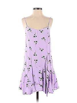 Thakoon Collective Purple Floral Slip Dress (view 1)