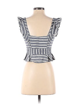 Marissa Webb Collective Blue Stripe Crop Top (view 2)