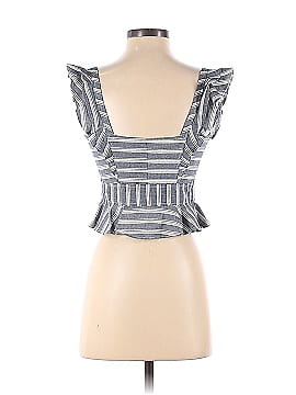 Marissa Webb Collective Blue Stripe Crop Top (view 2)