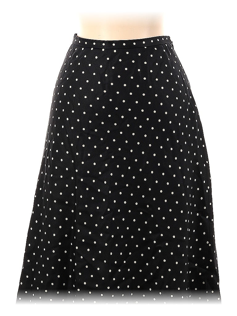 Charter Club 100% Silk Polka Dots Black Silk Skirt Size 2 (Petite) - 67 ...