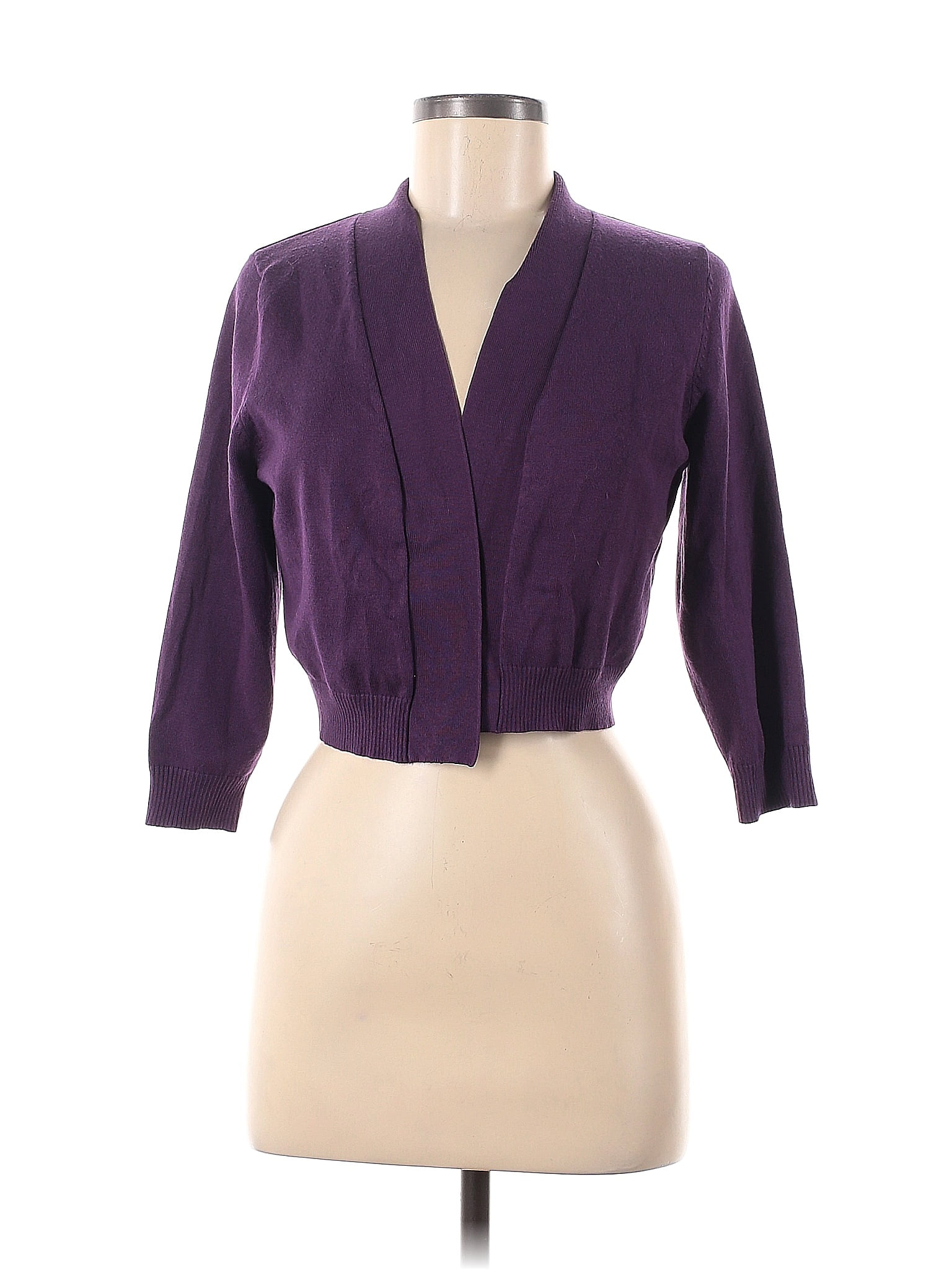 89th & Madison Color Block Solid Purple Cardigan Size M - 60% off | ThredUp