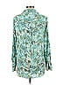 prologue 100% Polyester Tropical Teal Long Sleeve Blouse Size L - photo 2