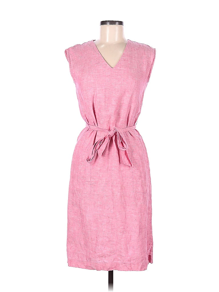 Poetry 100% Linen Pink Casual Dress Size 6 - 73% off | thredUP