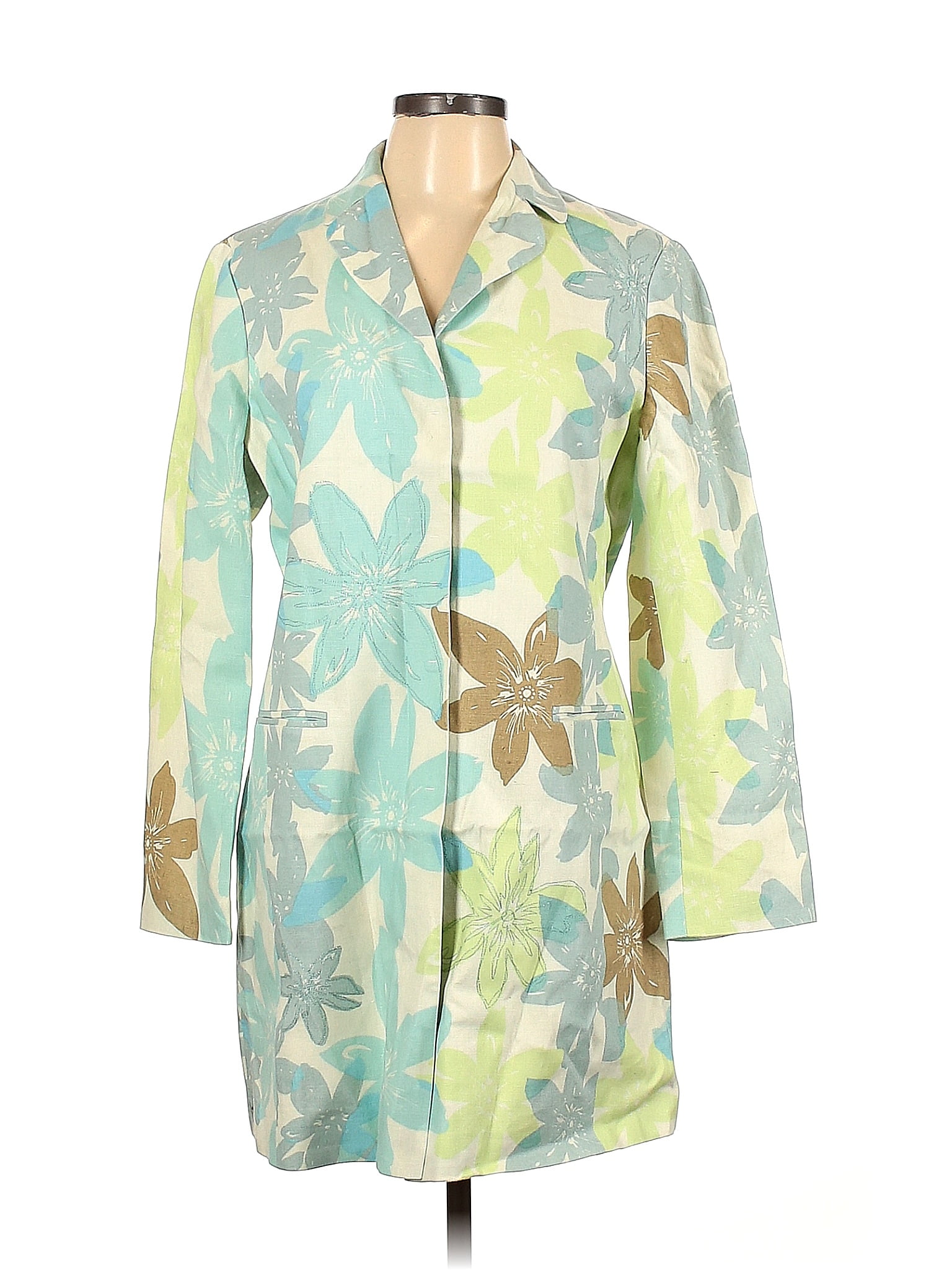 Jupe 100% Soie Sigrid Olsen - Imprimé Floral Bleu Violet - Taille 6 - Neuve Avec étiquette