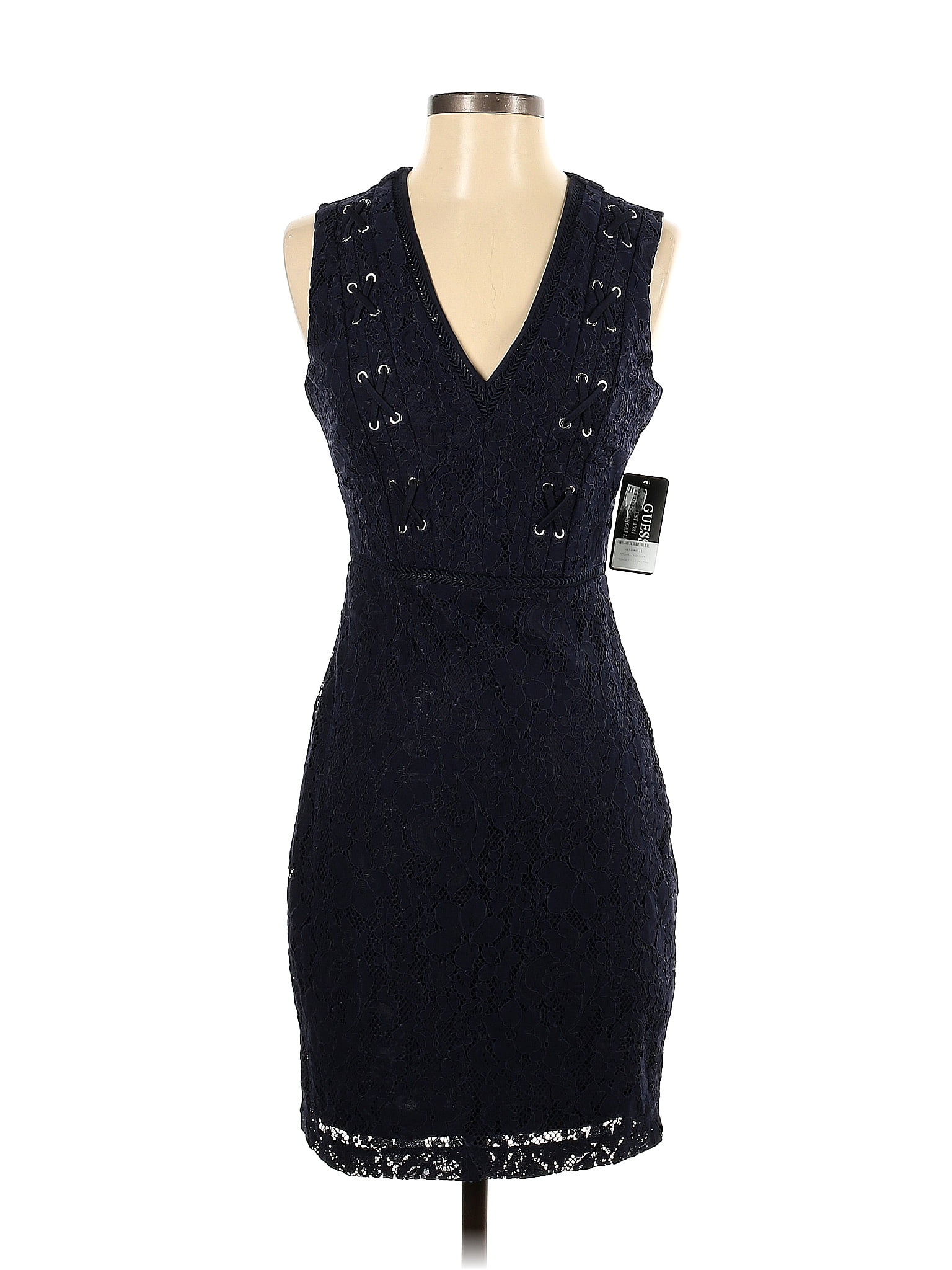 Guess Blue Casual Dress Size 0 74 off thredUP