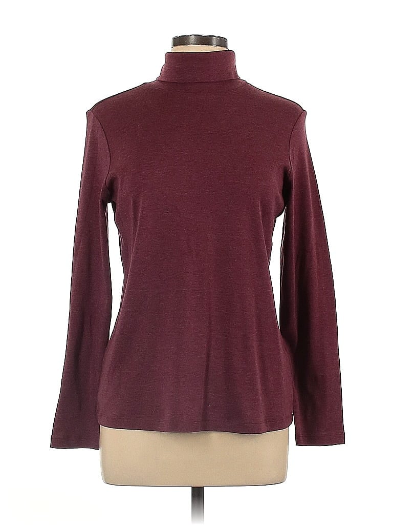 Christopher & Banks Burgundy Long Sleeve Turtleneck Size L - 68% off ...