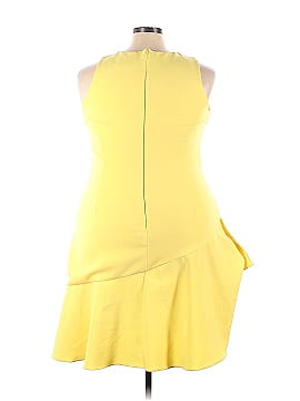 Theia Lemon Ruffle Dress (view 2)