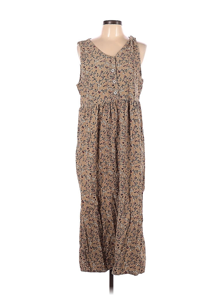 Bobbie Brooks 100% Cotton Brown Casual Dress Size L - 28% off | thredUP