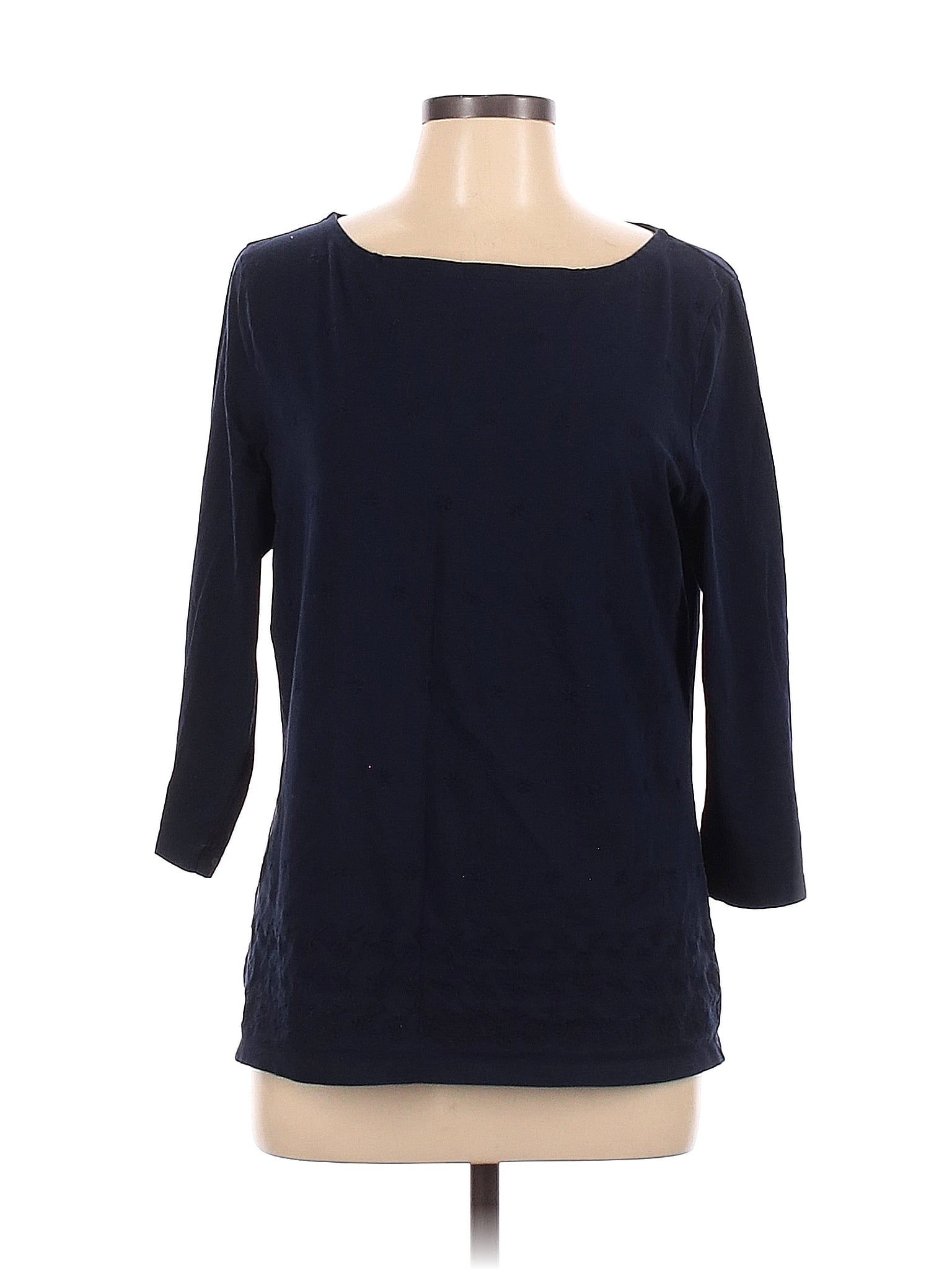 Talbots Outlet 100% Cotton Blue Long Sleeve Top Size L - 48% off | thredUP