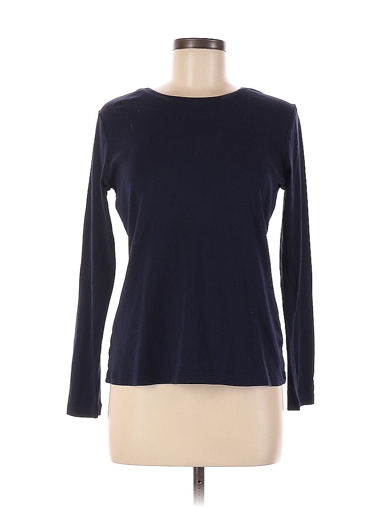 Talbots Outlet 100% Cotton Blue Long Sleeve T-Shirt Size M - 47% off ...