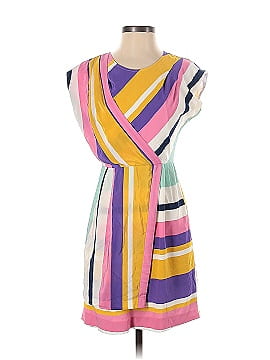 Slate & Willow Combo Striped Faux Wrap Dress (view 1)