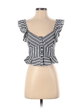 Marissa Webb Collective Blue Stripe Crop Top (view 1)