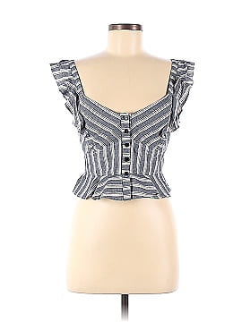 Marissa Webb Collective Blue Stripe Crop Top (view 1)