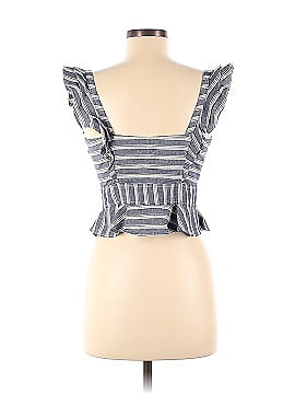 Marissa Webb Collective Blue Stripe Crop Top (view 2)