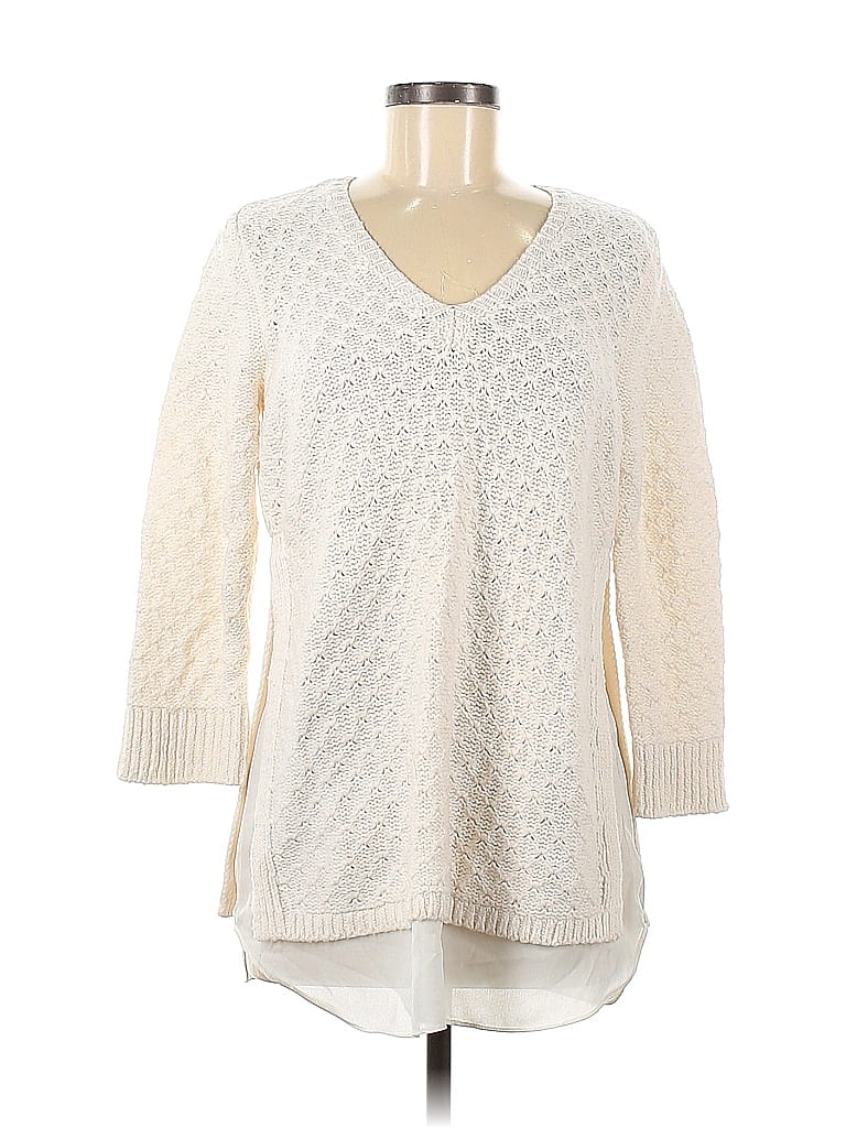 Ann Taylor LOFT Outlet Ivory Pullover Sweater Size M - photo 1