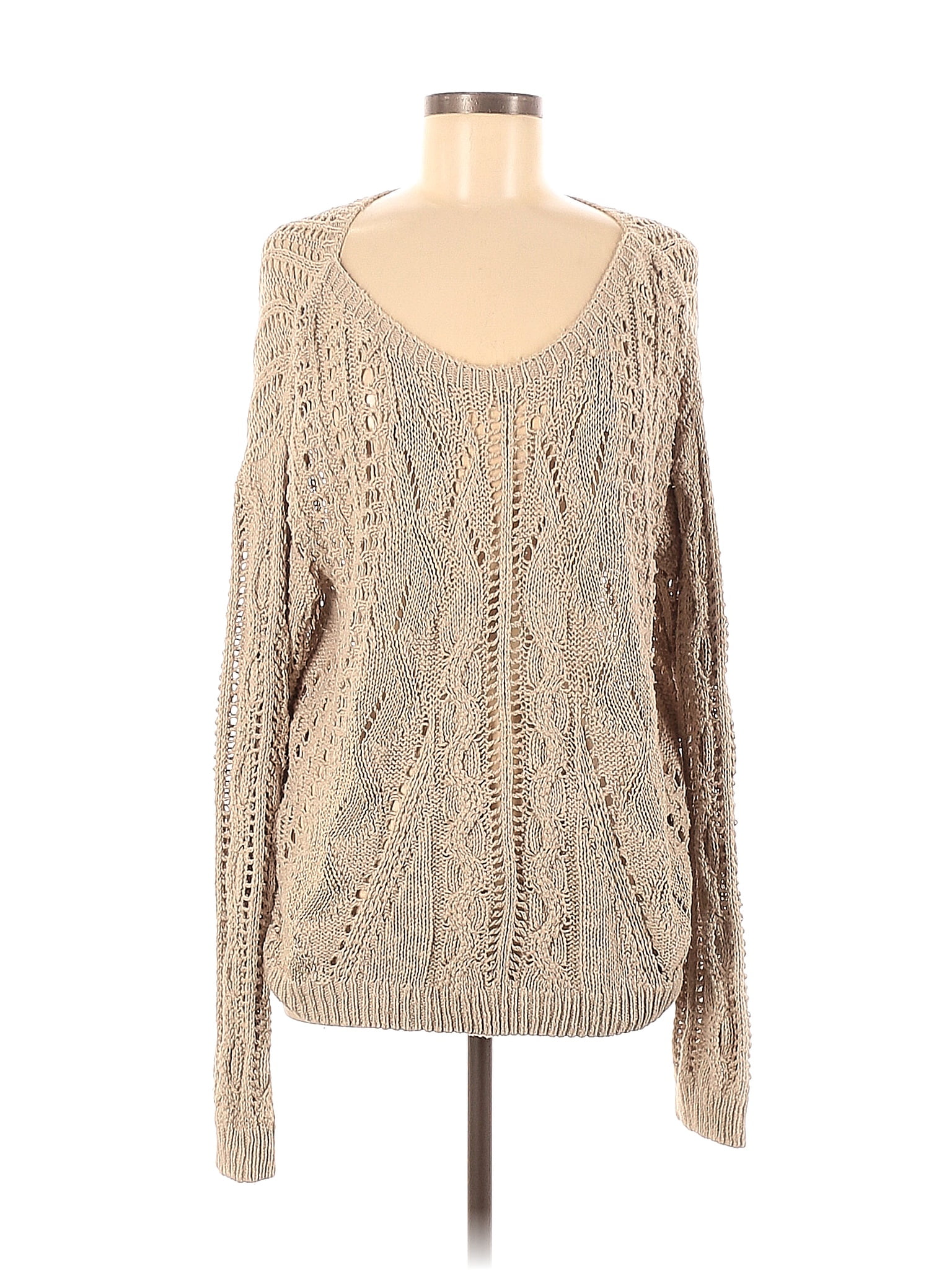 H&M Tan Pullover Sweater Size M 40 off thredUP