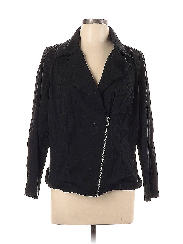 Fashion Bug Solid Black Jacket Size 16 - 60% off | thredUP