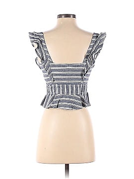 Marissa Webb Collective Blue Stripe Crop Top (view 2)