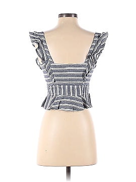 Marissa Webb Collective Blue Stripe Crop Top (view 2)