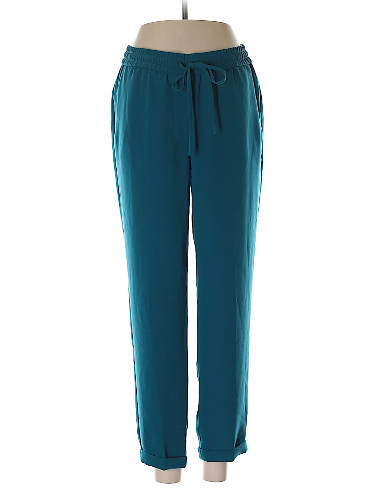J.Crew 100% Polyester Solid Teal Casual Pants Size 4 - 72% off | thredUP