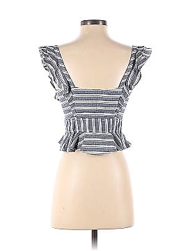 Marissa Webb Collective Blue Stripe Crop Top (view 2)