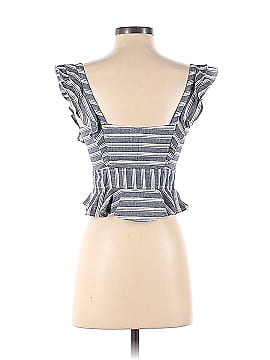 Marissa Webb Collective Blue Stripe Crop Top (view 2)