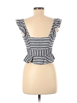 Marissa Webb Collective Blue Stripe Crop Top (view 2)