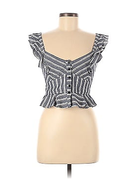 Marissa Webb Collective Blue Stripe Crop Top (view 1)