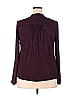 INC International Concepts 100% Polyester Burgundy Long Sleeve Blouse Size XXL - photo 2
