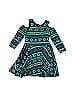 Rare Editions Aztec Or Tribal Print Teal Dress Size 7 - photo 1