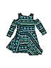 Rare Editions Aztec Or Tribal Print Teal Dress Size 7 - photo 2