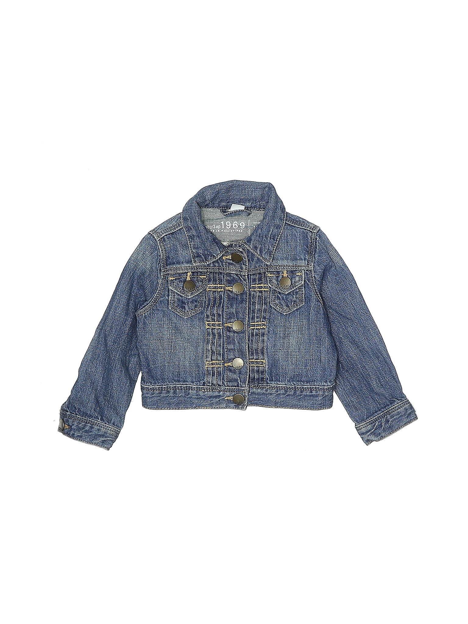 Baby Gap 100 Cotton Blue Denim Jacket Size 12 56 off thredUP