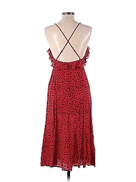 The Kooples Leopard Long Red Silk Dress (view 2)