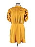 AX Paris 100% Polyester Solid Yellow Casual Dress Size 12 - photo 1