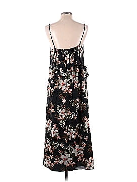 Great Jones Black Floral V-Neck Midi Dress (view 2)