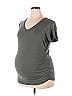 Motherhood Gray Short Sleeve T-Shirt Size 1X (Maternity) - photo 1
