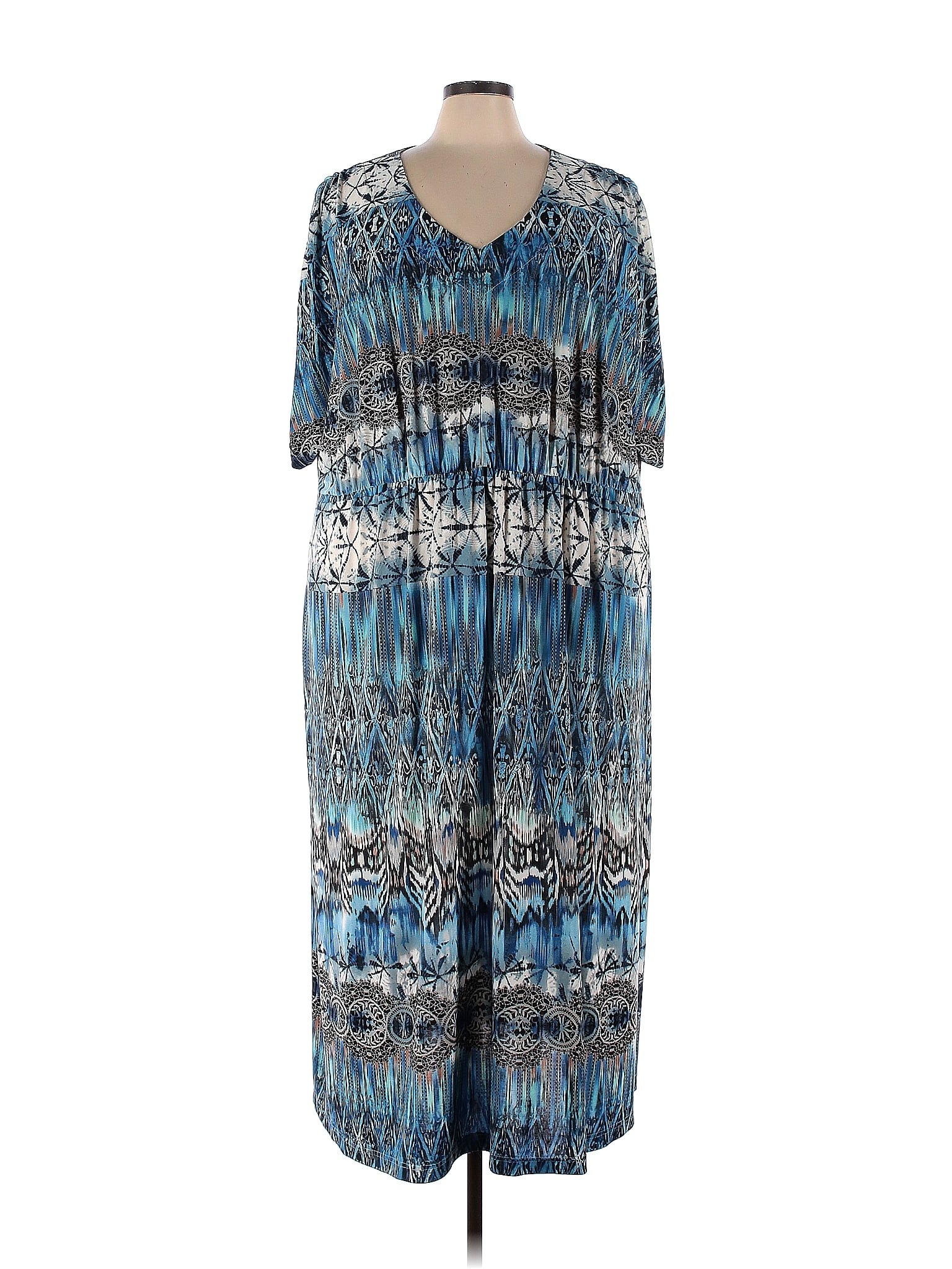 Blair Blue Casual Dress Size 3X (Plus) - 46% off | thredUP