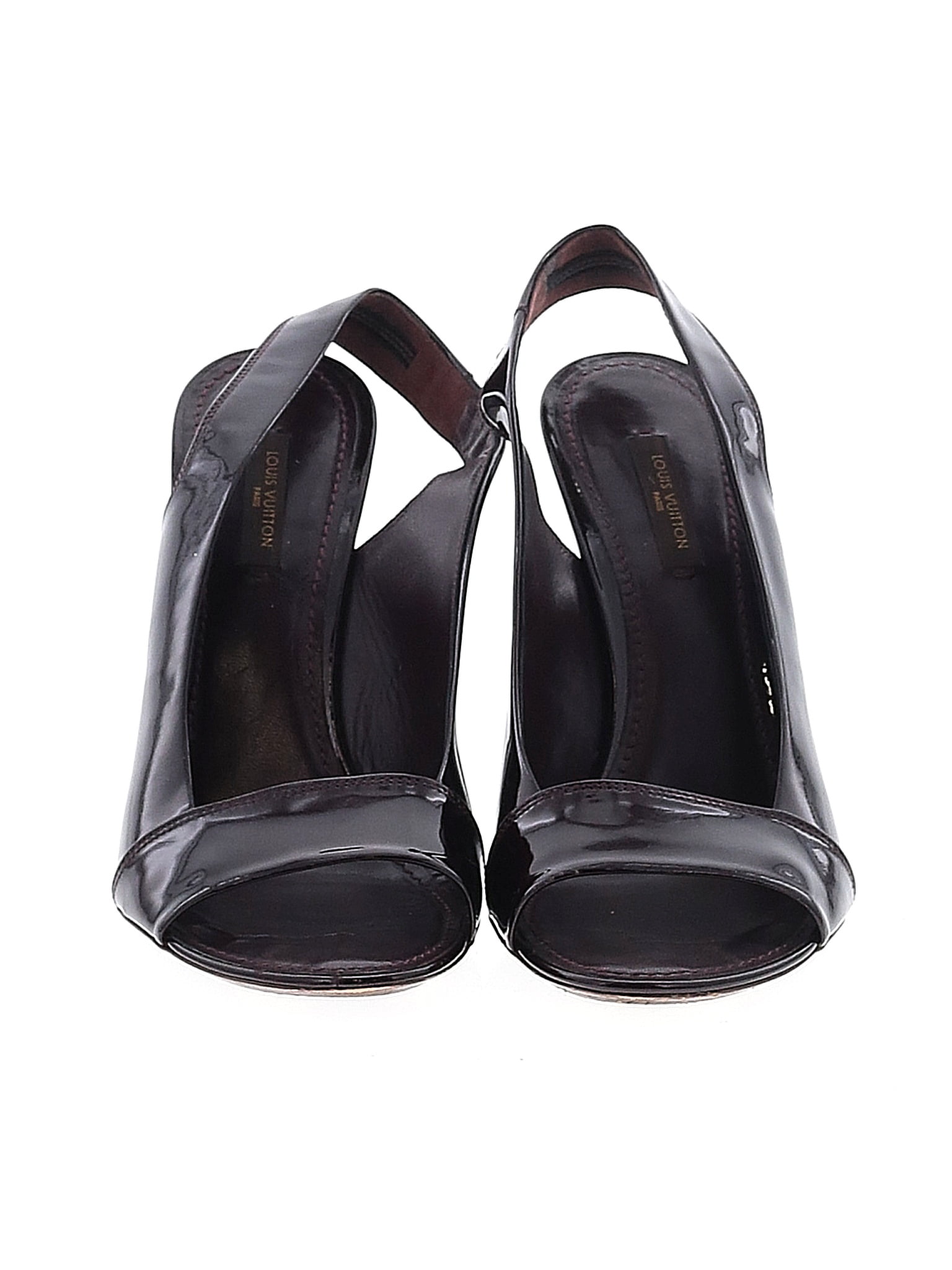 Louis Vuitton Damier Patent Leather Slingback Heels Size 6/36.5