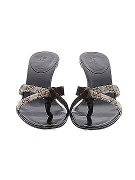 Gucci GG Canvas Strappy Kitten Heel Mule Sandals (view 2)