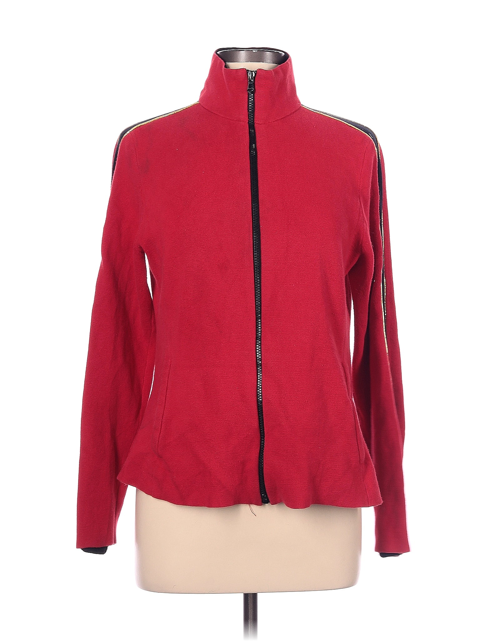 LRL Lauren Active Ralph Lauren 100 Cotton Red Track Jacket Size L