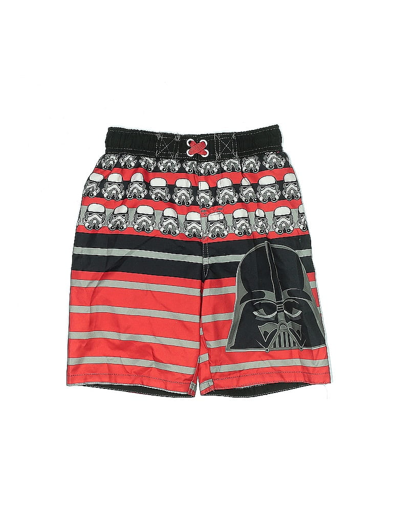 Star Wars 100% Polyester Stripes Multi Color Red Board Shorts Size S (Kids) - photo 1