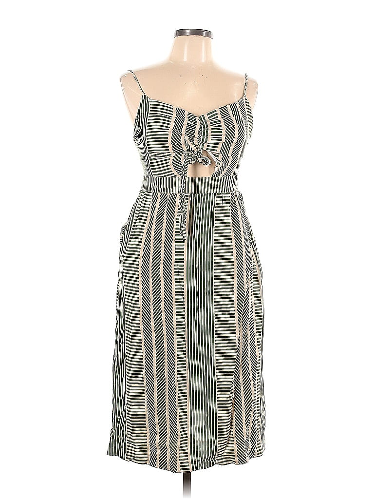 Lush Stripes Green Casual Dress Size L - 52% off | thredUP