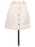 Mi ami 100% Cotton Solid Ivory Denim Skirt Size M - photo 1