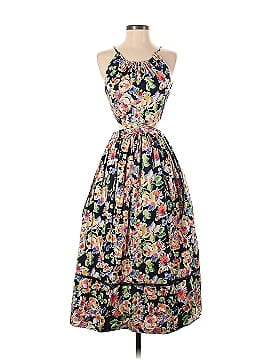 Something Navy Floral Cutout Midi Dress (view 1)