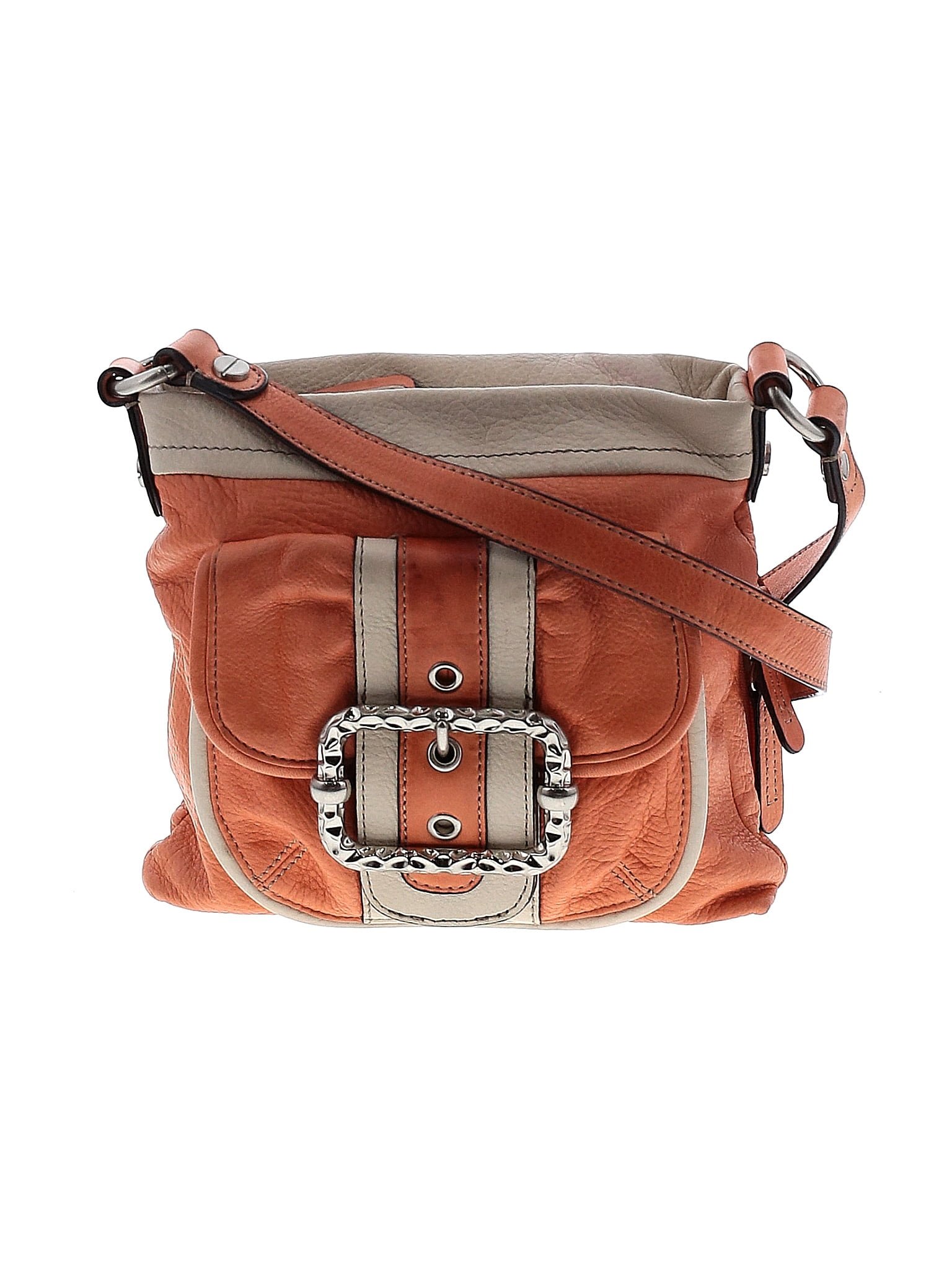 B Makowsky 100% Leather Orange Leather Crossbody Bag One Size - 68% Off ...