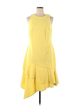 Theia Lemon Ruffle Dress (view 1)