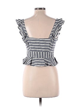 Marissa Webb Collective Blue Stripe Crop Top (view 2)